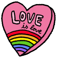 Rainbow Love Sticker by PSCafe