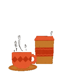 Coffee Fall Sticker
