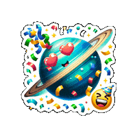uranusarmy love celebration emoji confetti Sticker