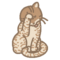 Relaxed Kitty Sticker