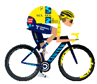 Bicycling Tour De France Sticker by Little James