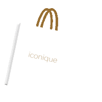 iconique fashion bag jewels shopping bag Sticker