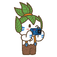 Pandooin selfie mascot portrait wisata Sticker