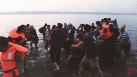 syrian refugees greece GIF by TIME