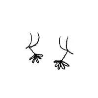 black and white flowers GIF