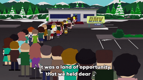 line dmv GIF by South Park 