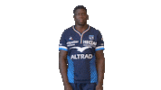 Celebration Smile Sticker by Montpellier Hérault Rugby