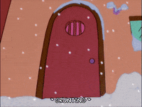homer simpson snow GIF