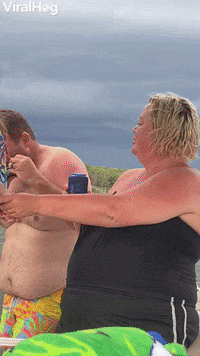 Woman Unfortunate Recipient Of Beer Shotgun Prank GIF by ViralHog