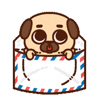 Dog Post Sticker by Puglie Pug