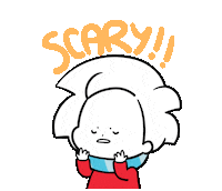 Scared Trick Or Treat Sticker by Ai and Aiko