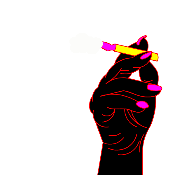 sticker smoking by ladypat