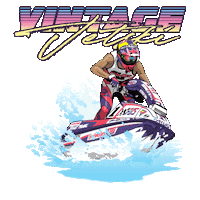 Jetski Pjs Sticker by VintageJetSki