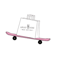 Delivery Skateboard Sticker by Asian House