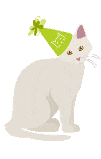 Adopt Me White Cat Sticker by Merrick Pet Care