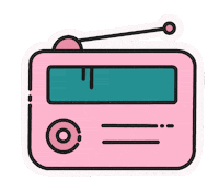 Radio Icon Sticker