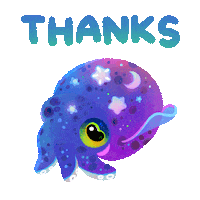Marine Life Thank You Sticker by pikaole
