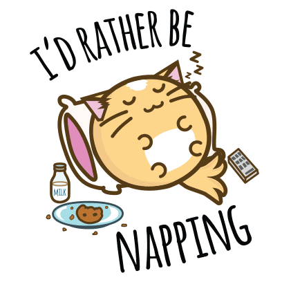 Fuzzballs anime cat cute cartoon Sticker