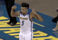lets go basketball GIF by Delaware Blue Hens