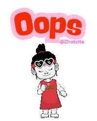 Caught Red Handed Oops Sticker by Zhotcita