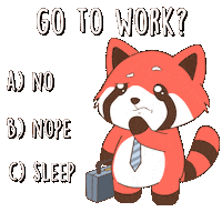 Red Panda Work Sticker
