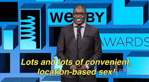 hannibal buress tinder GIF by The Webby Awards