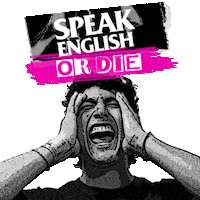 Speak English Or Die Sticker by Burleigh Heads Language College