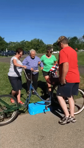 Man Customizes Tricycle to Surprise His 88-Year-Old Grandma With Very First Bike Ride