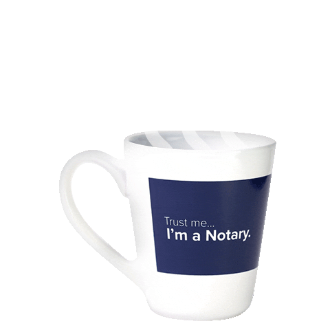 NationalNotary giphyupload coffee notary notary public Sticker