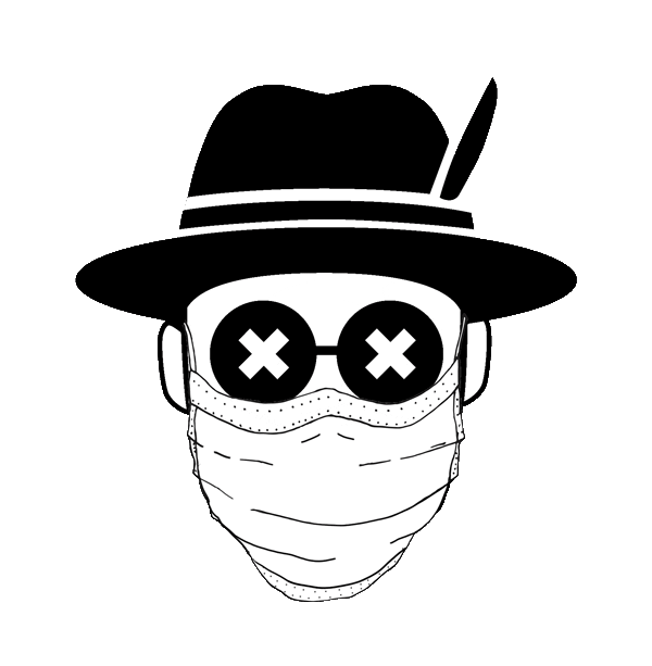 Maske Sticker by Banausenkollektiv