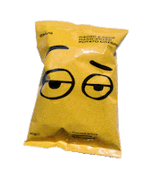 smugcompany eyes smug potato chips yellow eyes Sticker