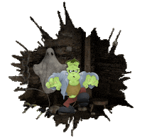 Haunted House Halloween Sticker