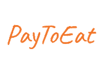 paytoeat delivery app food app orange text paytoeat Sticker