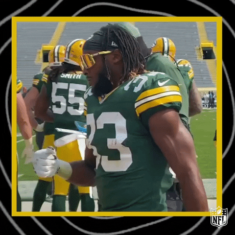 Green Bay Packers Fist Bump GIF by NFL