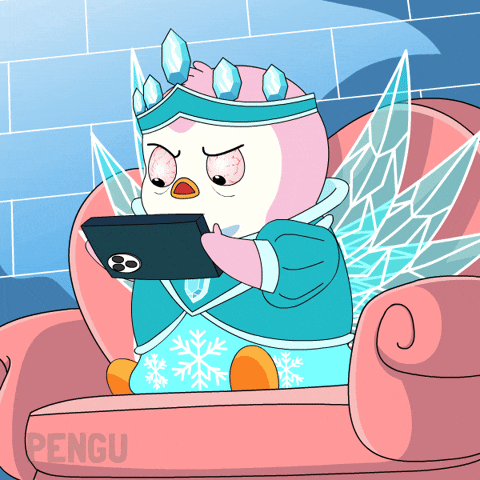 Tired Penguin GIF by Pudgy Penguins