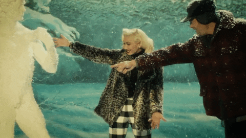 blake shelton christmas GIF by Gwen Stefani