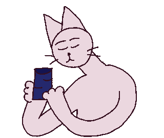 White Cat Sticker Sticker by Mekamee