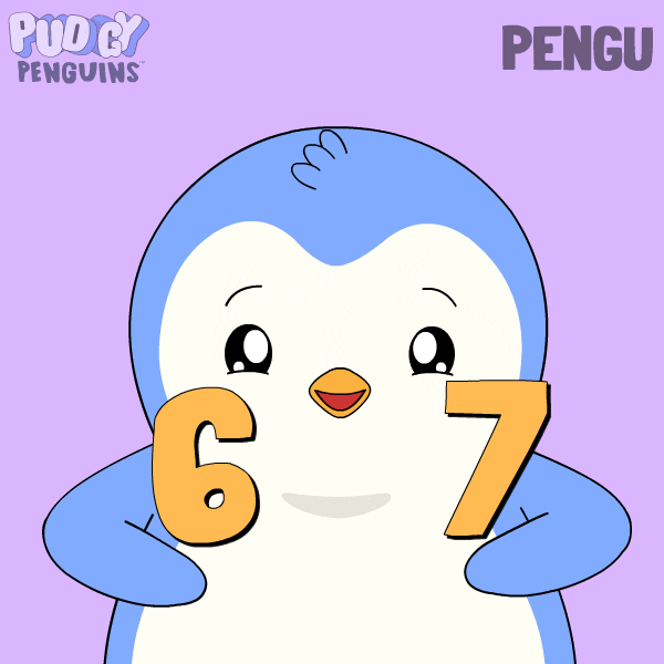 6 7 Penguin GIF by Pudgy Penguins
