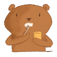 Bear Teeth Sticker by Mister O‘Lui
