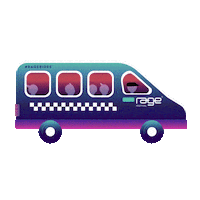 Taxi Transport Sticker by Rage Festival
