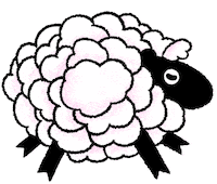 Sheep Bouncing Sticker by La_Babique