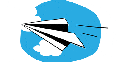 Paper Airplane Link GIF by Grammarly.com
