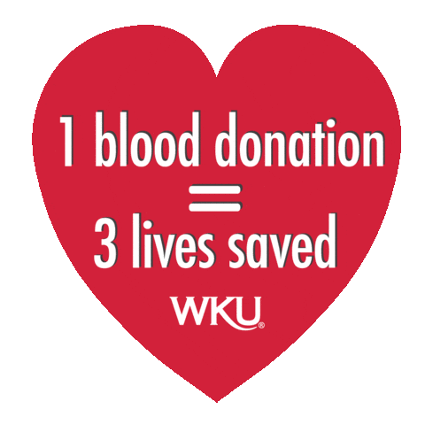 Blood Drive Sticker by Western Kentucky University
