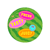 Refreshing Smiley Face Sticker by Watermelon Board