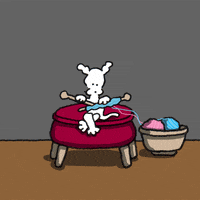 chippythedog love hearts chippythedog knitting GIF