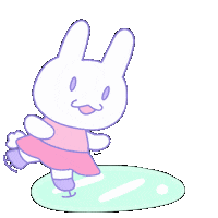 courtelizbth skating figure skating ice skating cute bunny Sticker
