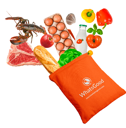 sourcewhatsgood delivery natural organic bag Sticker