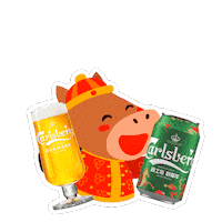 Chinese New Year Success Sticker by Carlsberg