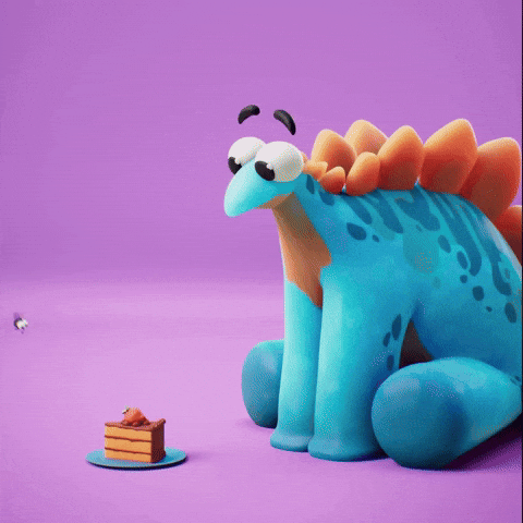 Chilling Chocolate Cake GIF by Claynosaurz