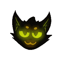 Black Cat Yes Sticker